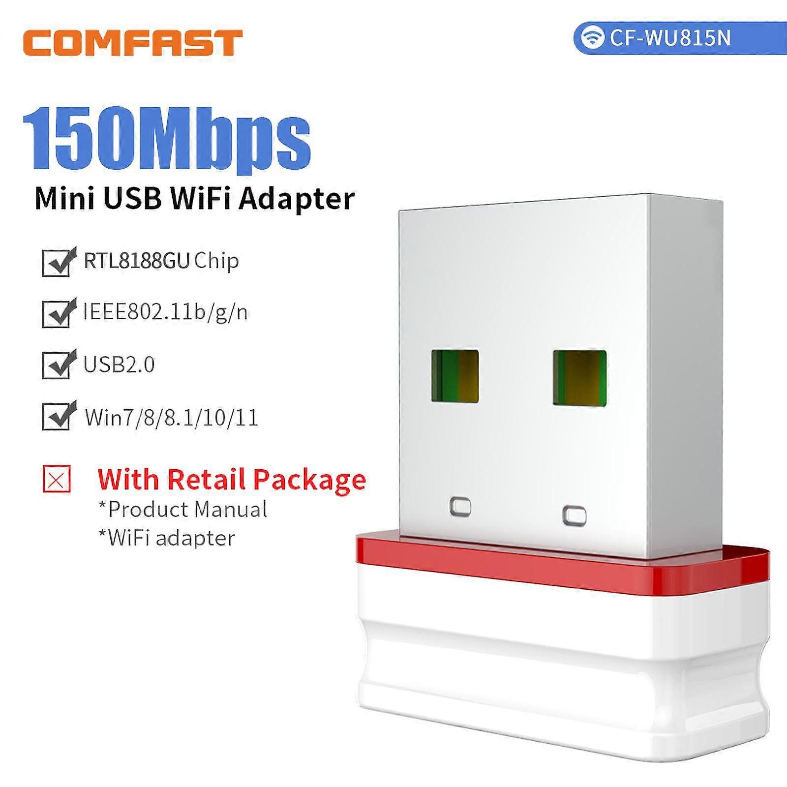 150Mbps RTL8188 Adaptador Network Lan Card USB WiFi Adapter LAN Wi-Fi Receiver Key Dongle Antena Para (Options 150Mbps CF-WU815N)
