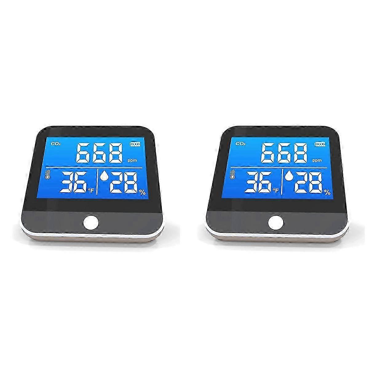 Portable Indoor Air Quality Monitor with CO2, Temperature & Humidity Detection, NDIR Sensor for Home/Office Use