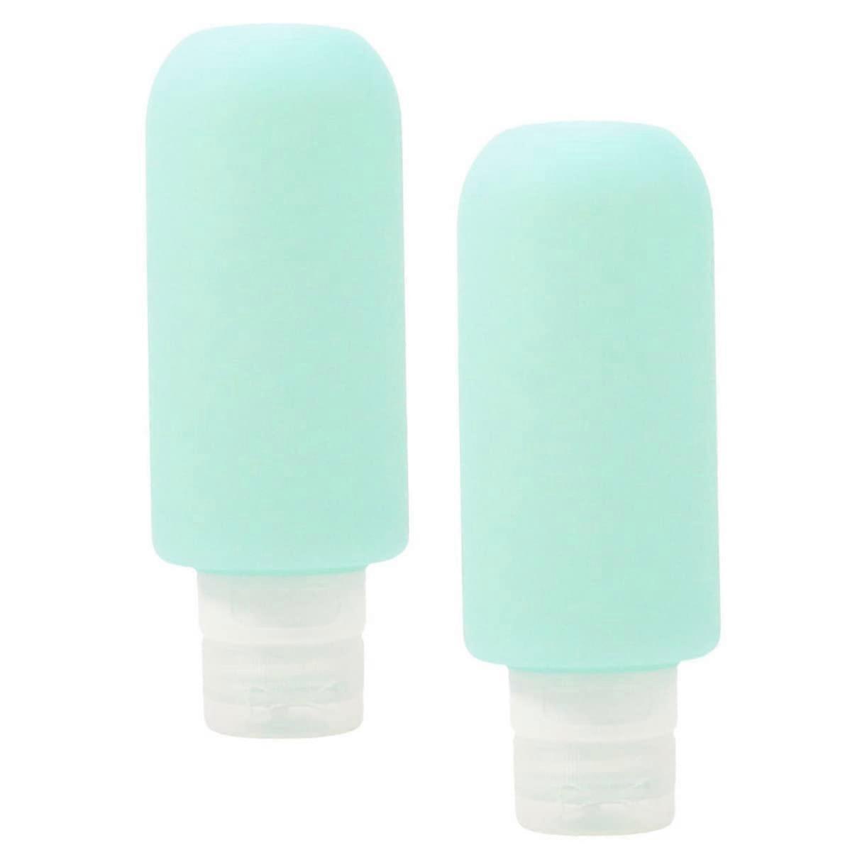 Travel Size Refillable Bottles 2pcs Empty Kitchen Squeeze Bottles Pp Silicone Leakproof Shampoo Shower Lotion Dispenser