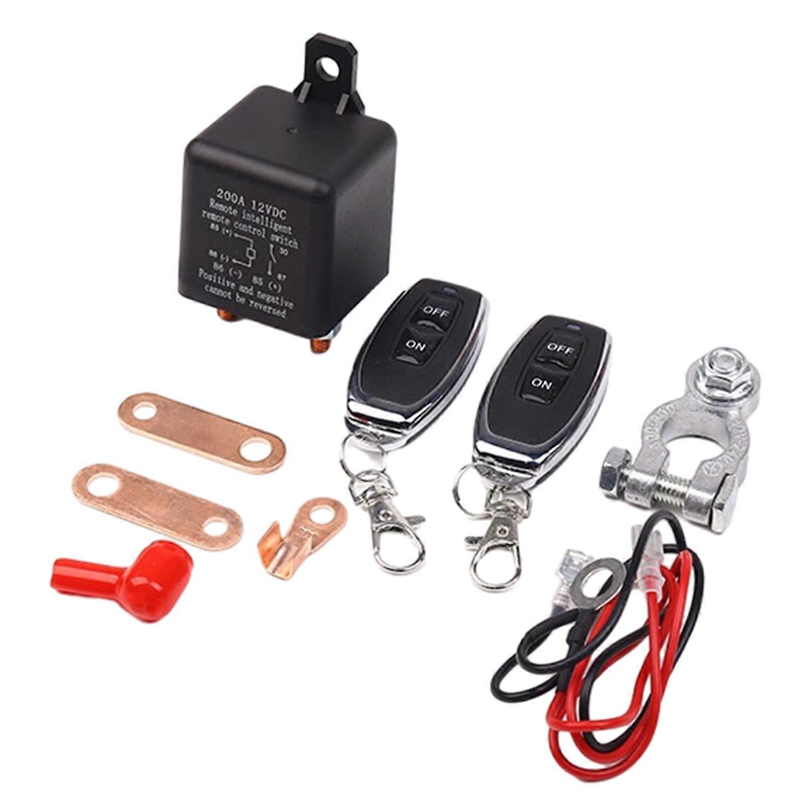 Battery Disconnect 12V 200A Car Battery Switch Shut Off Switch Isolator with Remote Auto Battery Kill Switch