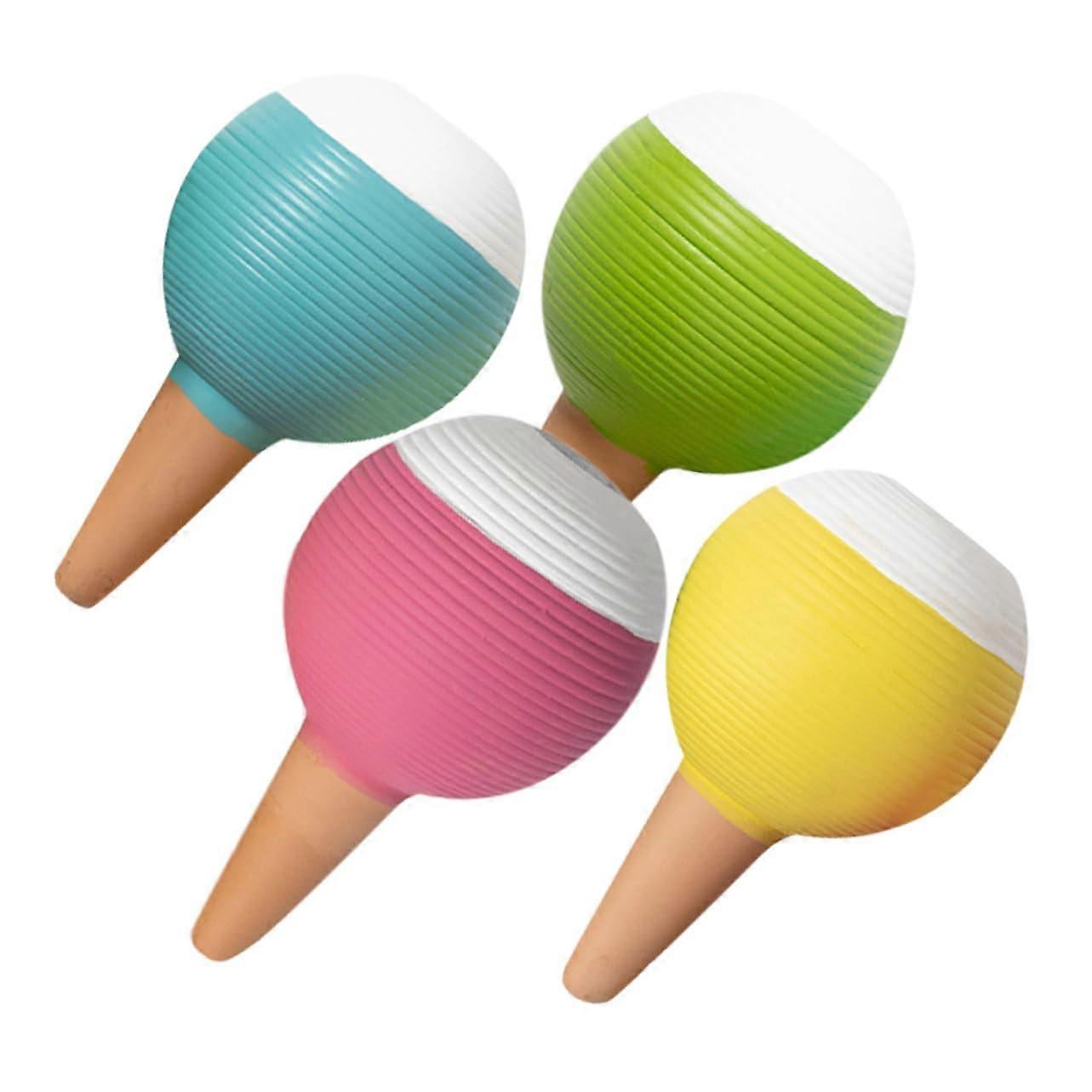 Watering Globes 4-Pack Self-Watering Drip Irrigation Globes For Houseplants Red Clay