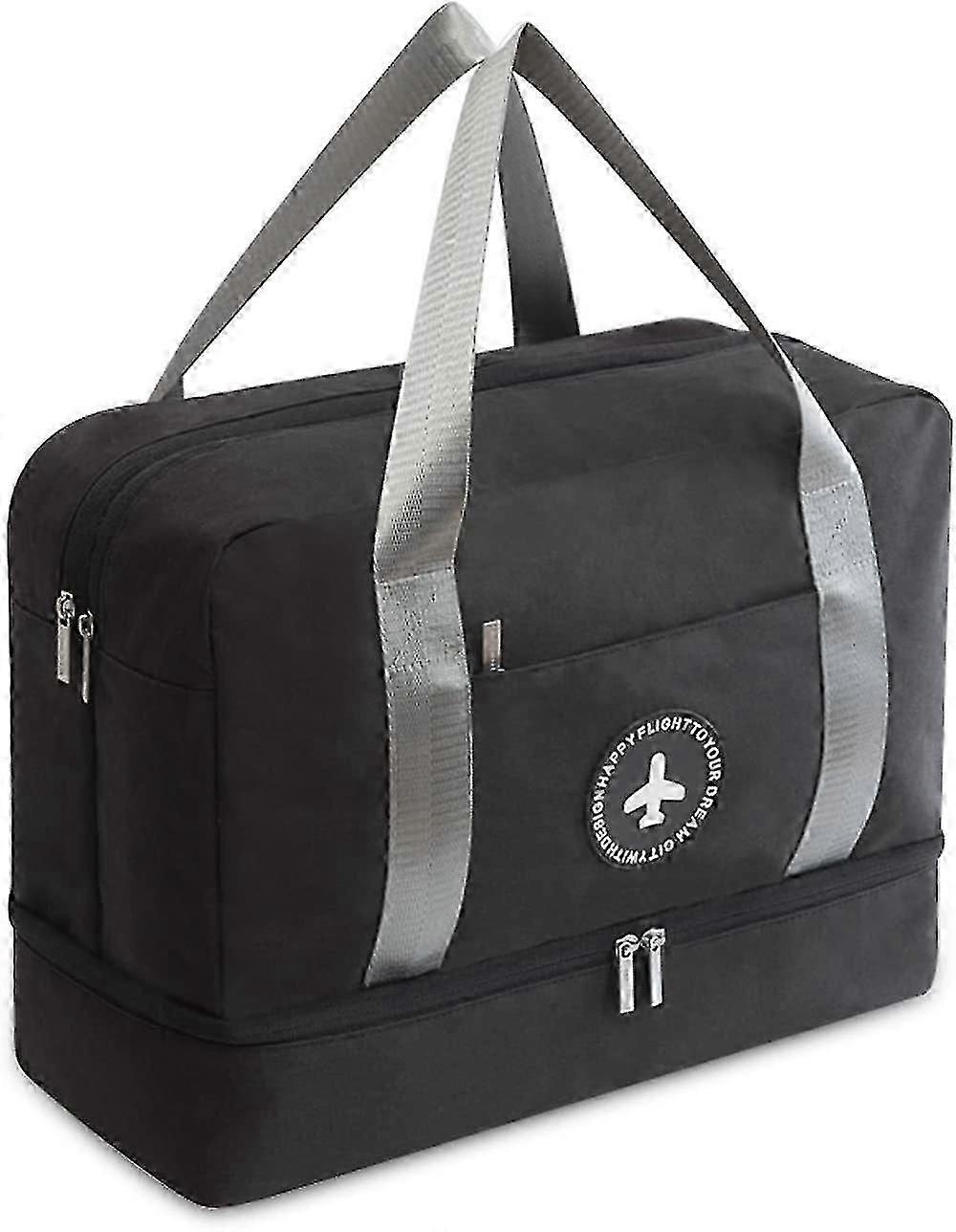 スポーツバッグトラベルバッグハンドラゲッジウィークエンダーシューズコンパートメント付き24Lハンドラゲッジ一晩滞在用ビーチハンドバッグ化粧品バッグ - 雅