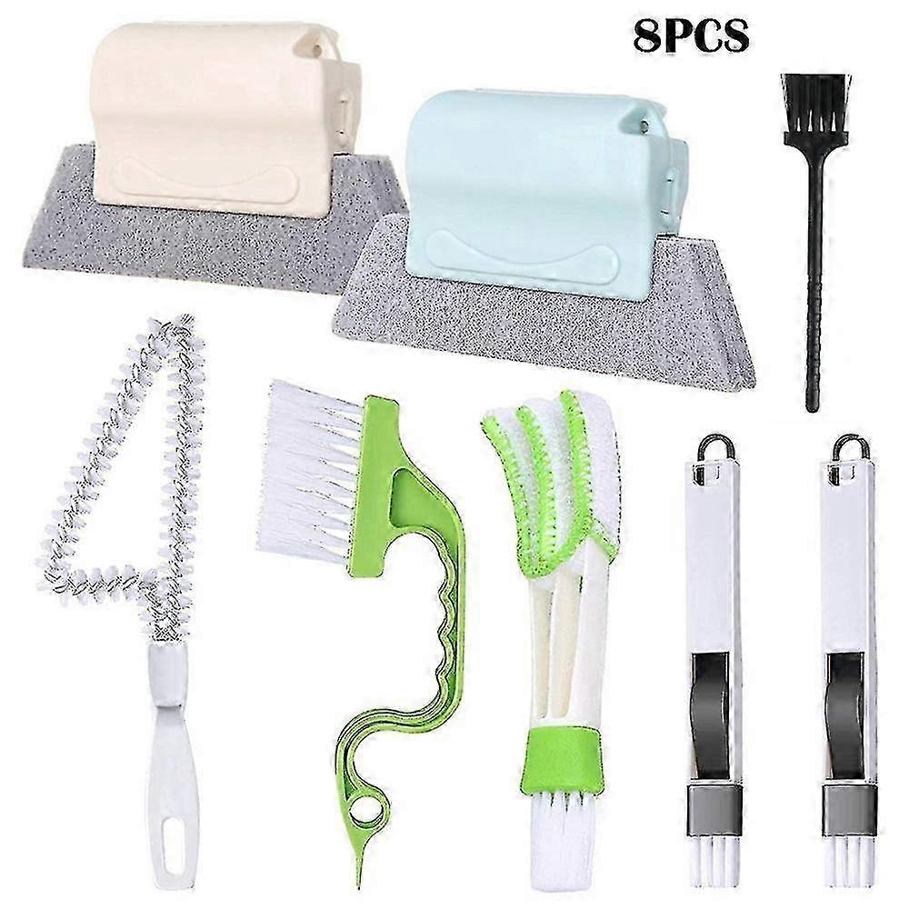 8 Pcs Hand-held Gap Cleaning Brushes for Door Window Track Tile Lines Shutter