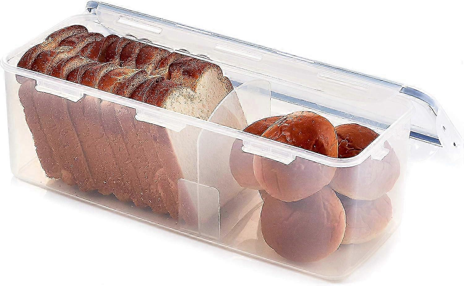 Plastic Bread Box, High Quality Material for Extended Freshness, Airtight Container Keeps Bread Moist, Space Saving Design for Your Kitchen