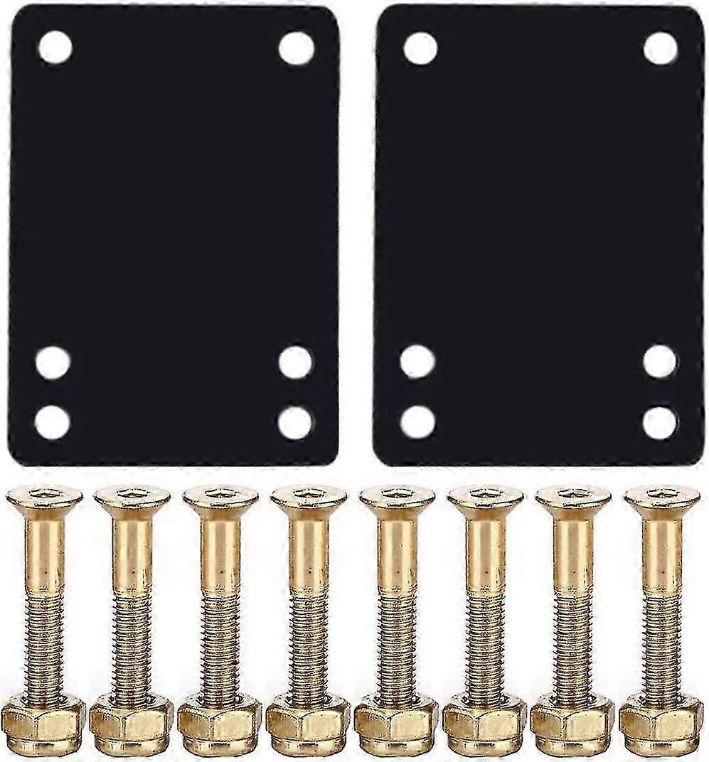 Skateboard Riser Pads with Mounting Hardware Set for Longboards Scooters Cruisers Gold 1 Set