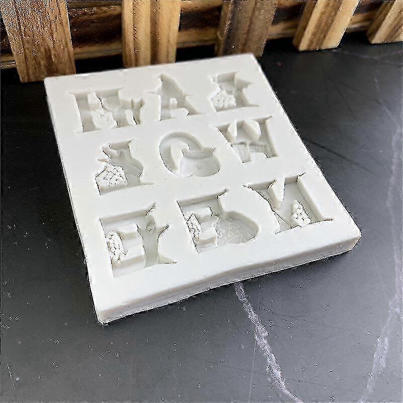 Halloween Capital English Letter Shape Drop Glue Mold - Set of 2 Pieces