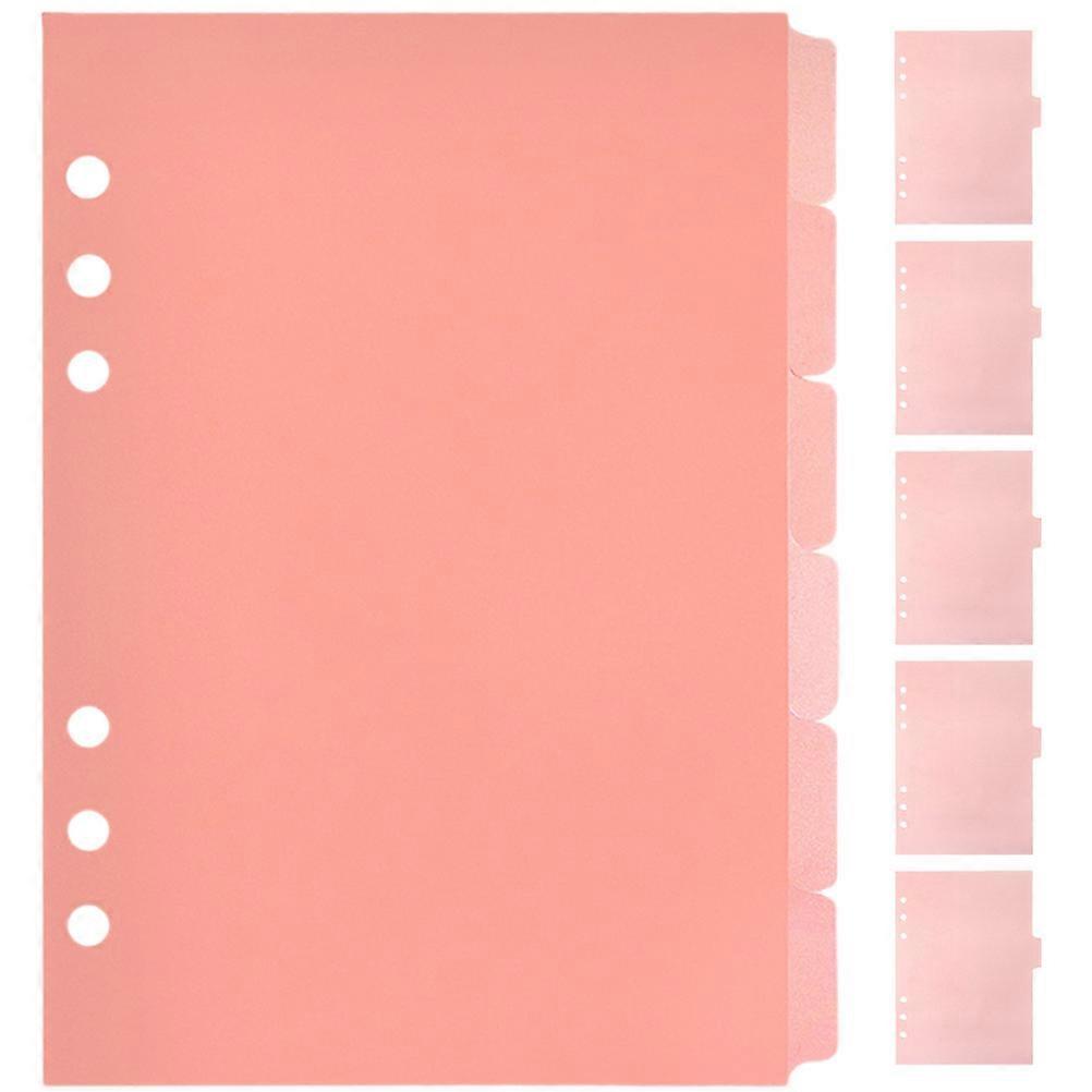 12pcs Removable PP Notebook Dividers with Pink Tabs for Easy Document Organization in Reports, Journals, and Presentations