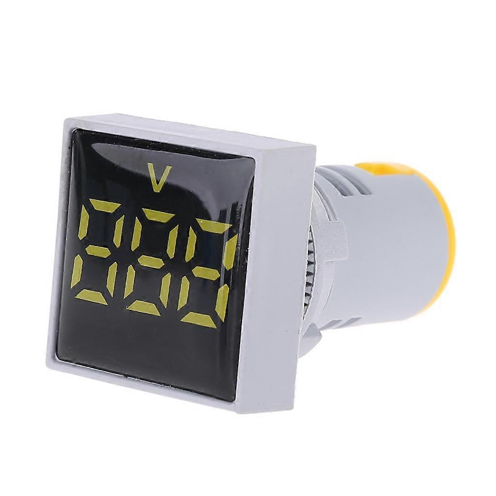 22mm Square Voltmeter AC 20-500V Voltage Indicator LED Volt Panel Meter