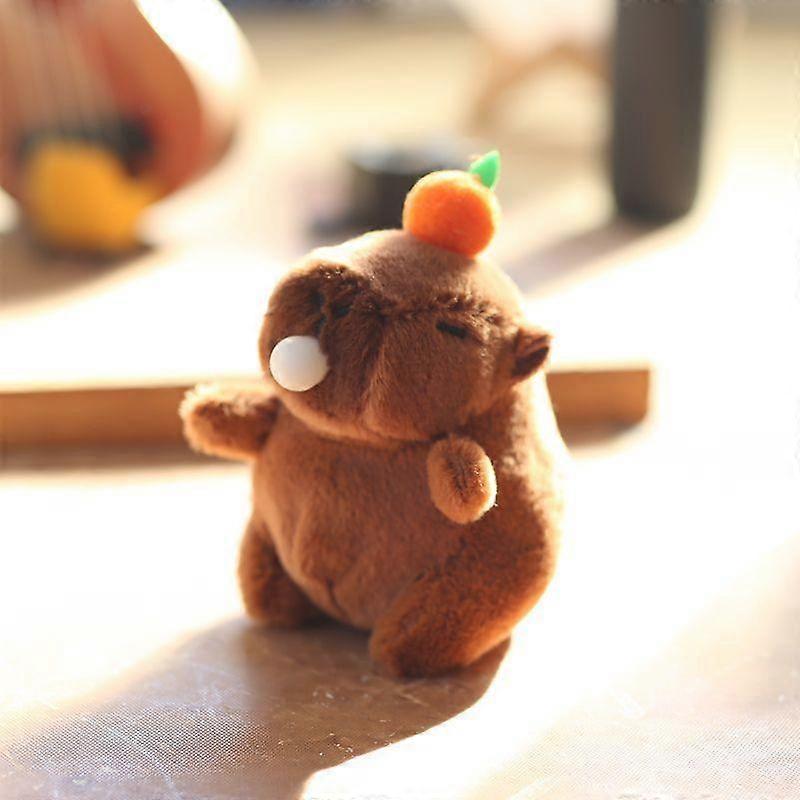 15Cm Cute Bubble Blowing Kapibala Plush Pendant Cartoon Capybara Keychain Pendant Doll Plush Keychain Car Ornament Pendant