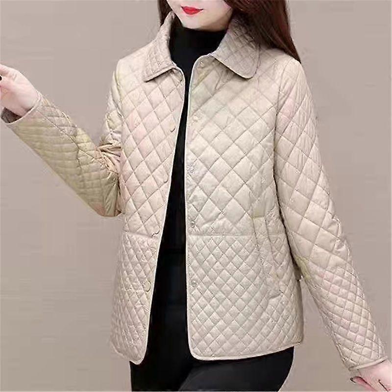 Autumn and Winter Women's Coats Solid Casual Thick Warm Long-sleeved Short Jacket Padded Jacket