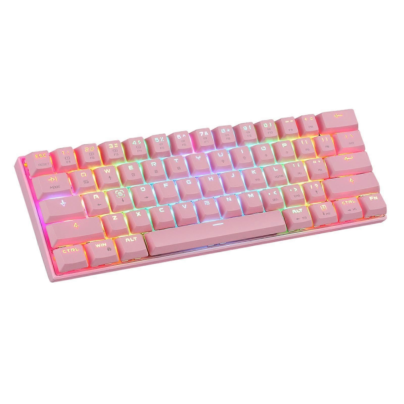 Mechanical Keyboard 61 Key ABS Plasic Basic Backlit Gaming Keyboards for