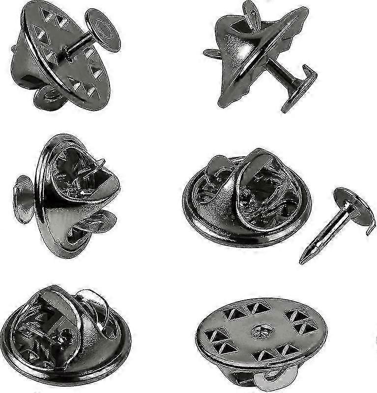 120 Pairs Butterfly Clutch Tie Tacks Pin Back Compatible With 8mm Length Blank Pins For Craft Making (silver)