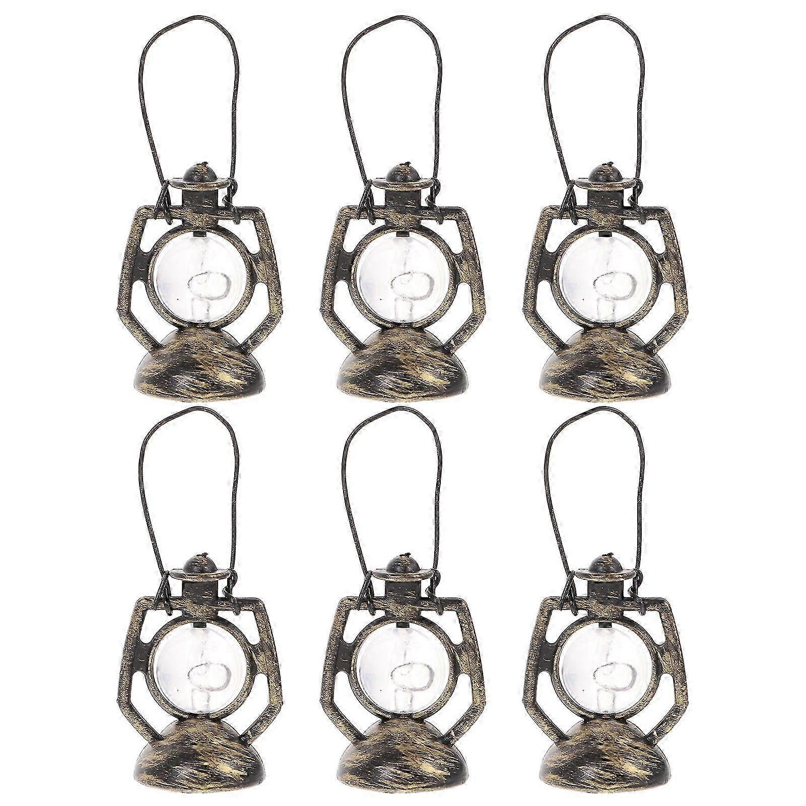 6Pcs Tiny Kerosene Lamp Doll Lamp Decoration for Miniature House Props