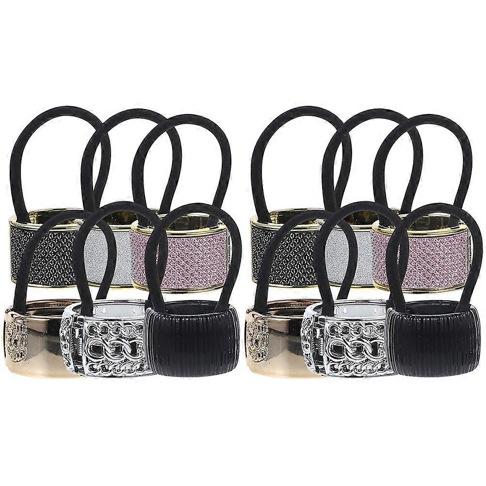 ヘアシュシュ多用途ヘアスタイルアクセサリー日常生活安全なヘアタイ12個