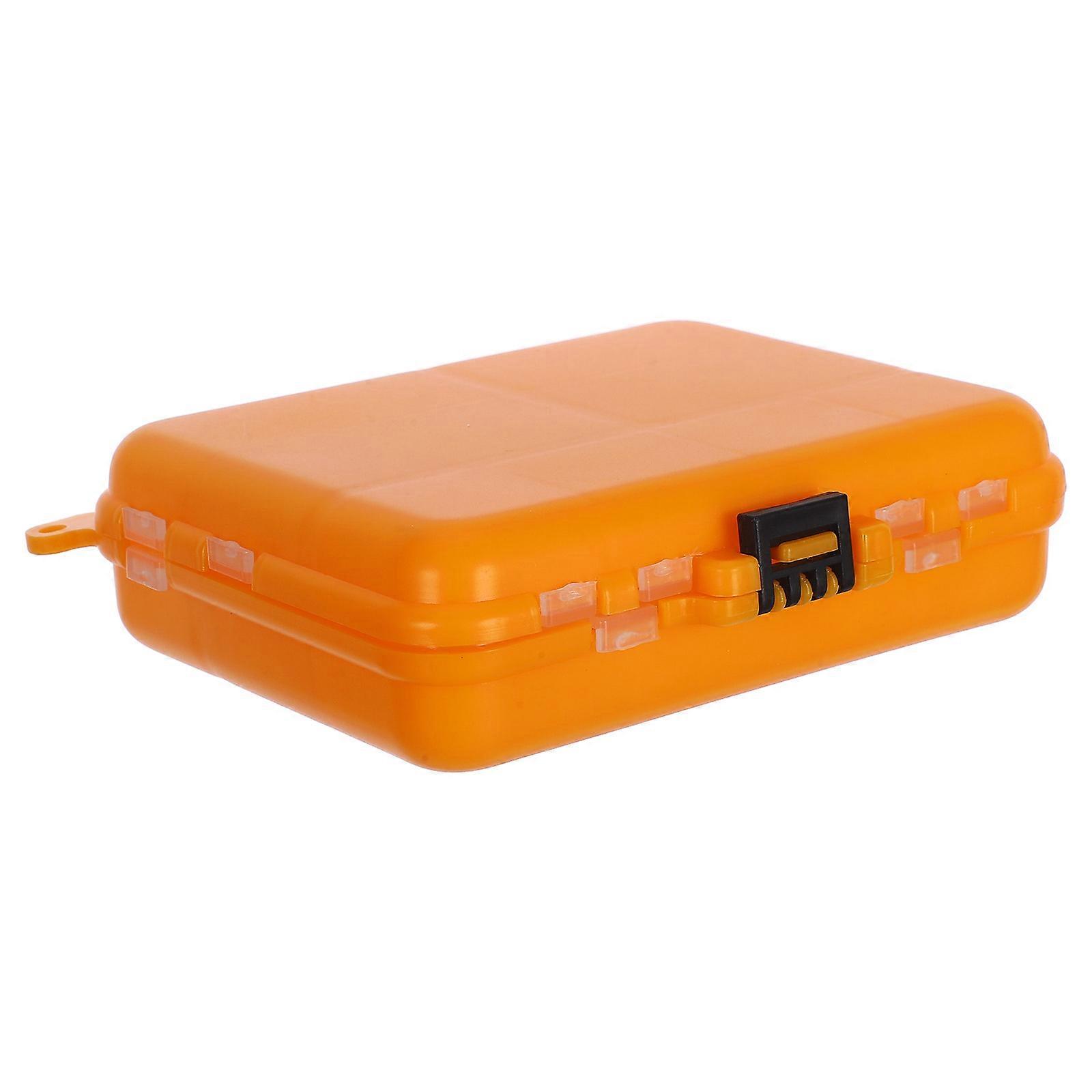 Fishing Tackle Case Rectangular Portable Fishing Waterproof Outdoor Fishing Tools Container 12.20X10.50X3.40CM 1Pcs