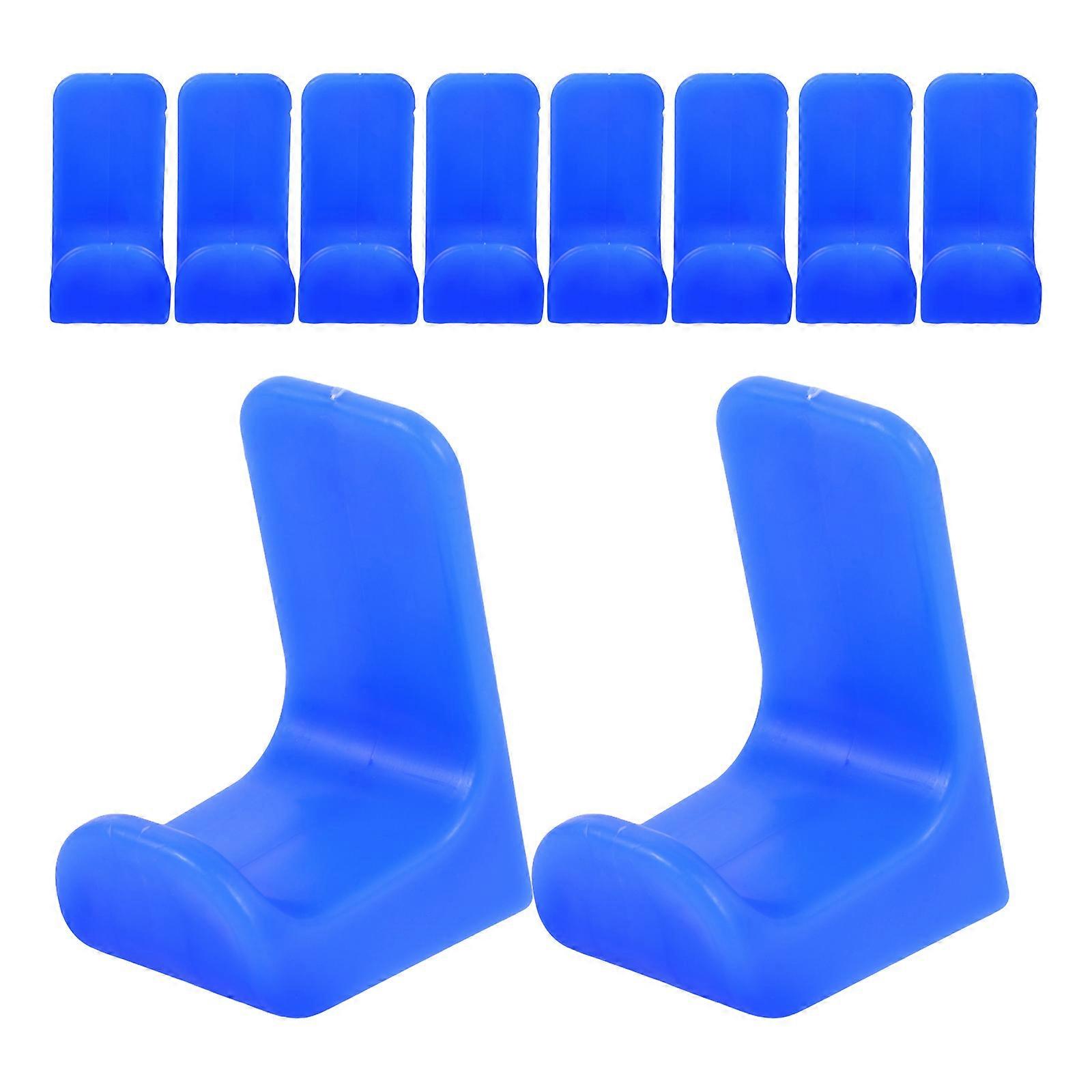 Desk Mount Bag Hook Bag Holder For Table Square Round Hole Punch Free Plastic Daily Use 10Pcs
