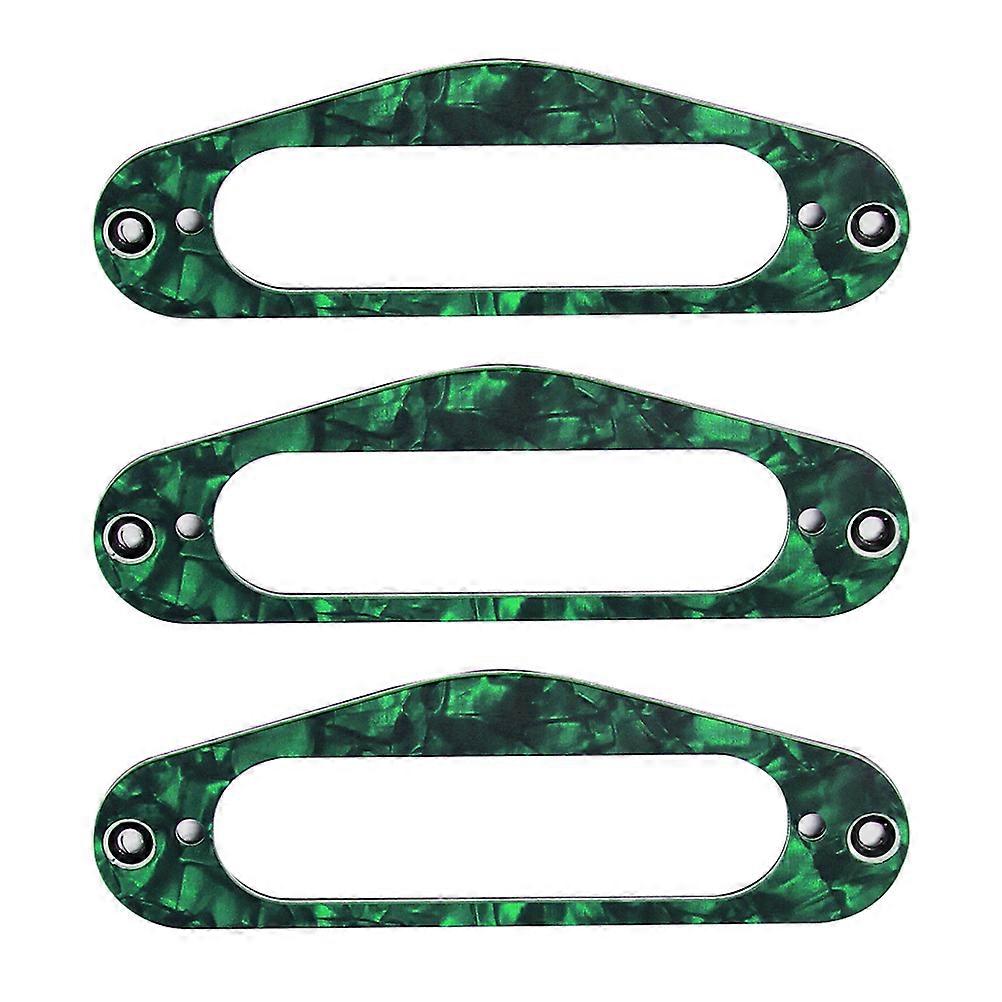 Guitar Pickup Ring Single Coil Flat Humbucker Compatibility Mounting Ring Tl Style Electric Guitars Green 10 X 3.25 X 0.25 Cm 3Pcs