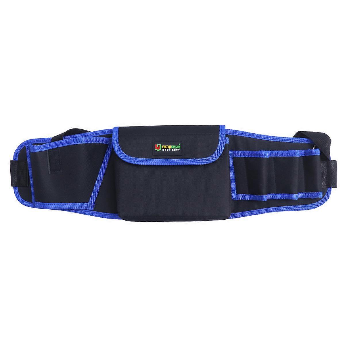 Electrician Tool Pouch Blue 130x16x5cm Storage Organizer Improve Work Efficiency 1Set