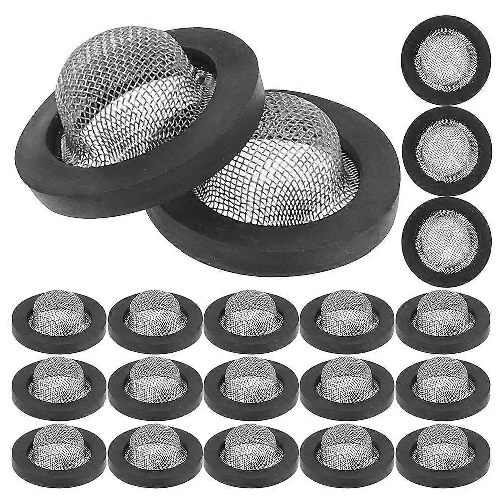 50pcs Stainless Steel Hose Filter Washers Rubber Seals Gaskets for 1/2 Inch Garden Hose Shower Kit