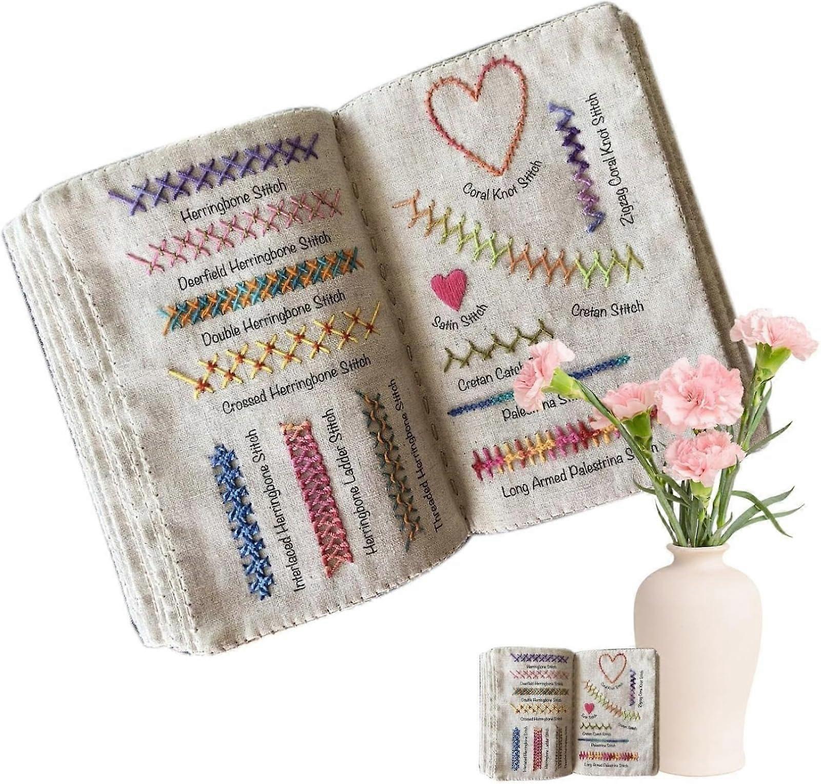 Creative Sewing Book for Beginners | Embroidery Instructions and Decorative Stitches | Loose Leaf Table Decoration Guide