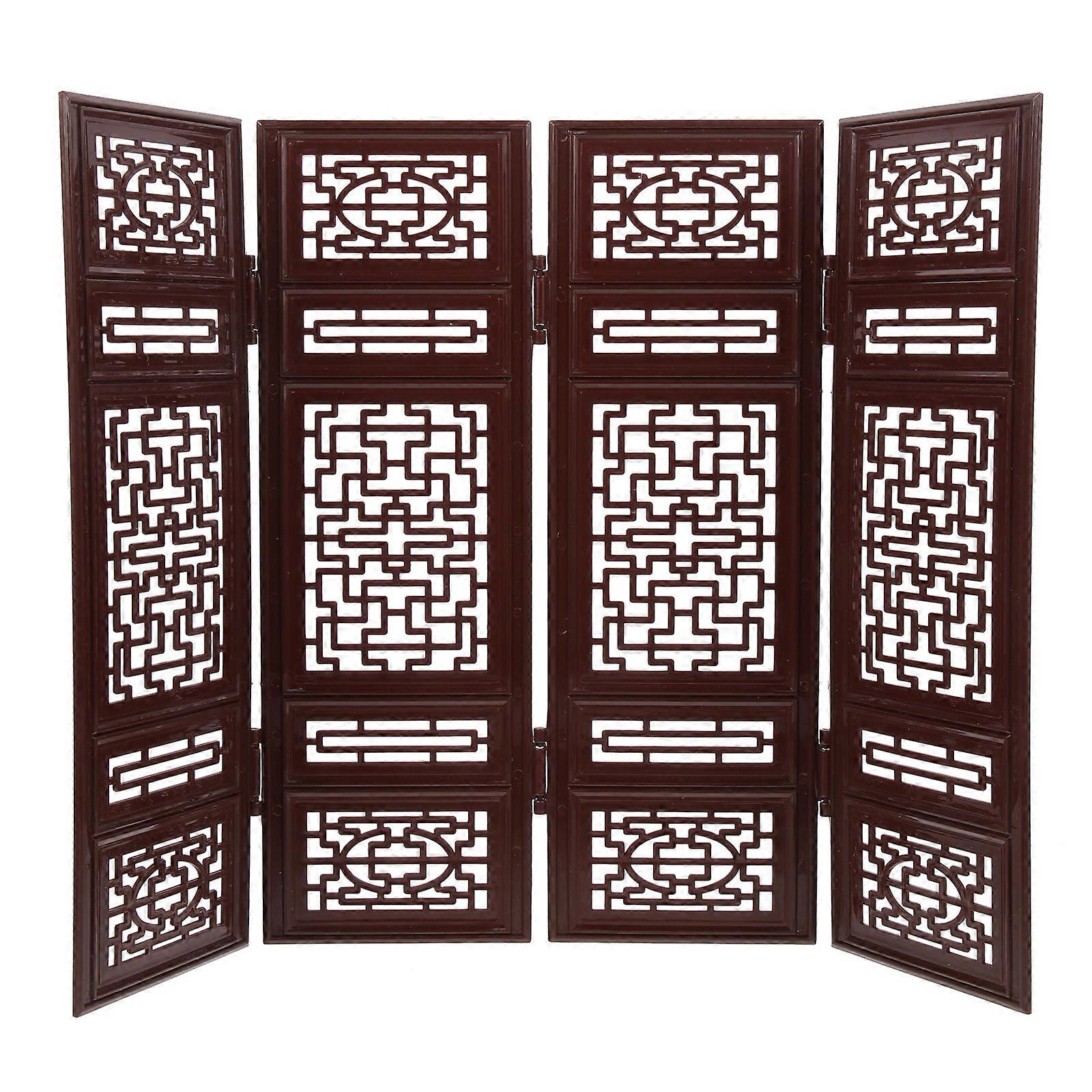 Decorative Screen Mini Screen For Dining Room Privacy Creation Function Classical Style 2 Sets