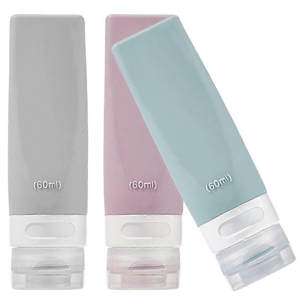 Travel Size Toiletry Lotion Bottles Squeeze Compact Design For Travel 3Pcs