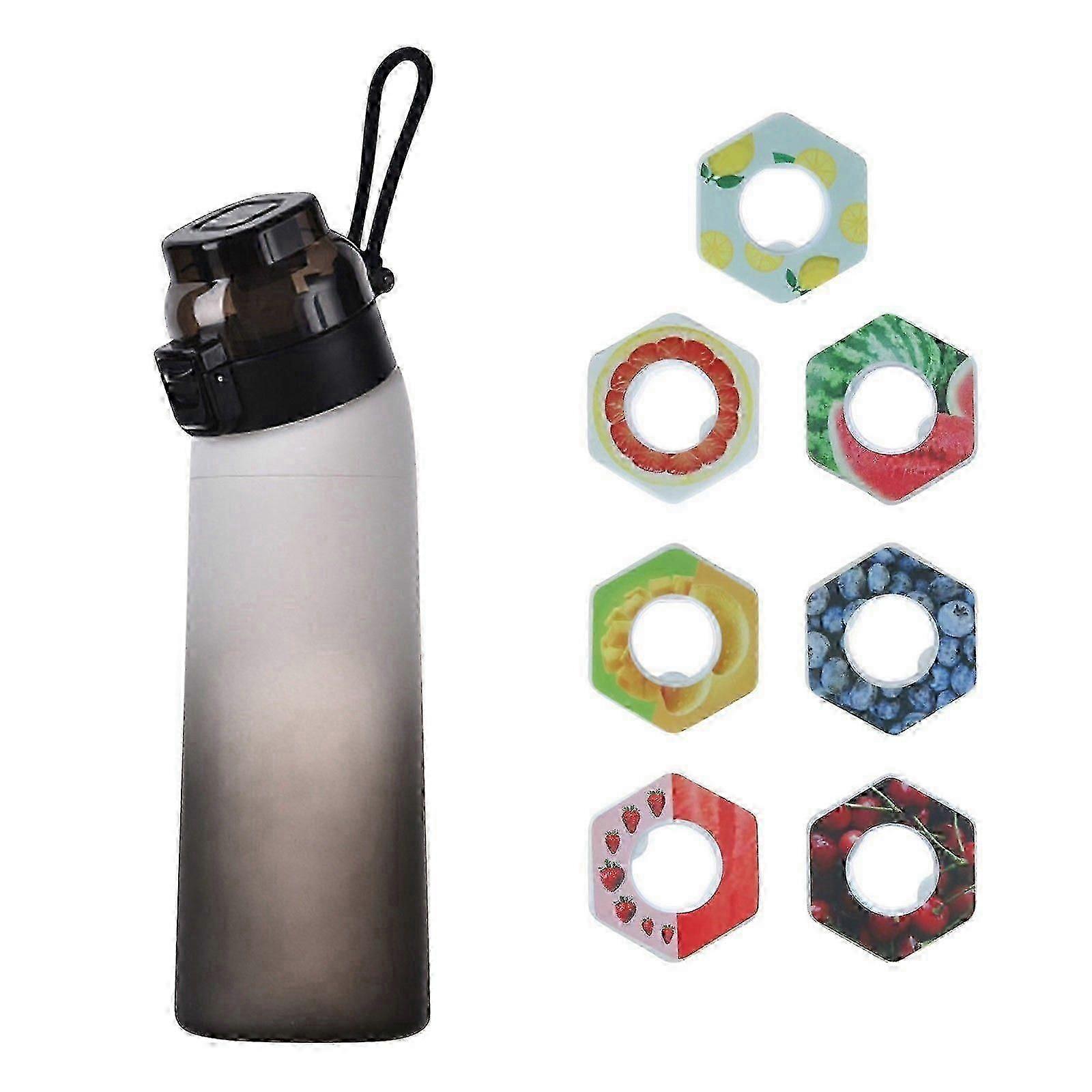 700ML Flavored Water Bottle with 7 Fruit Fragrance Pods, Lasts Until 2025