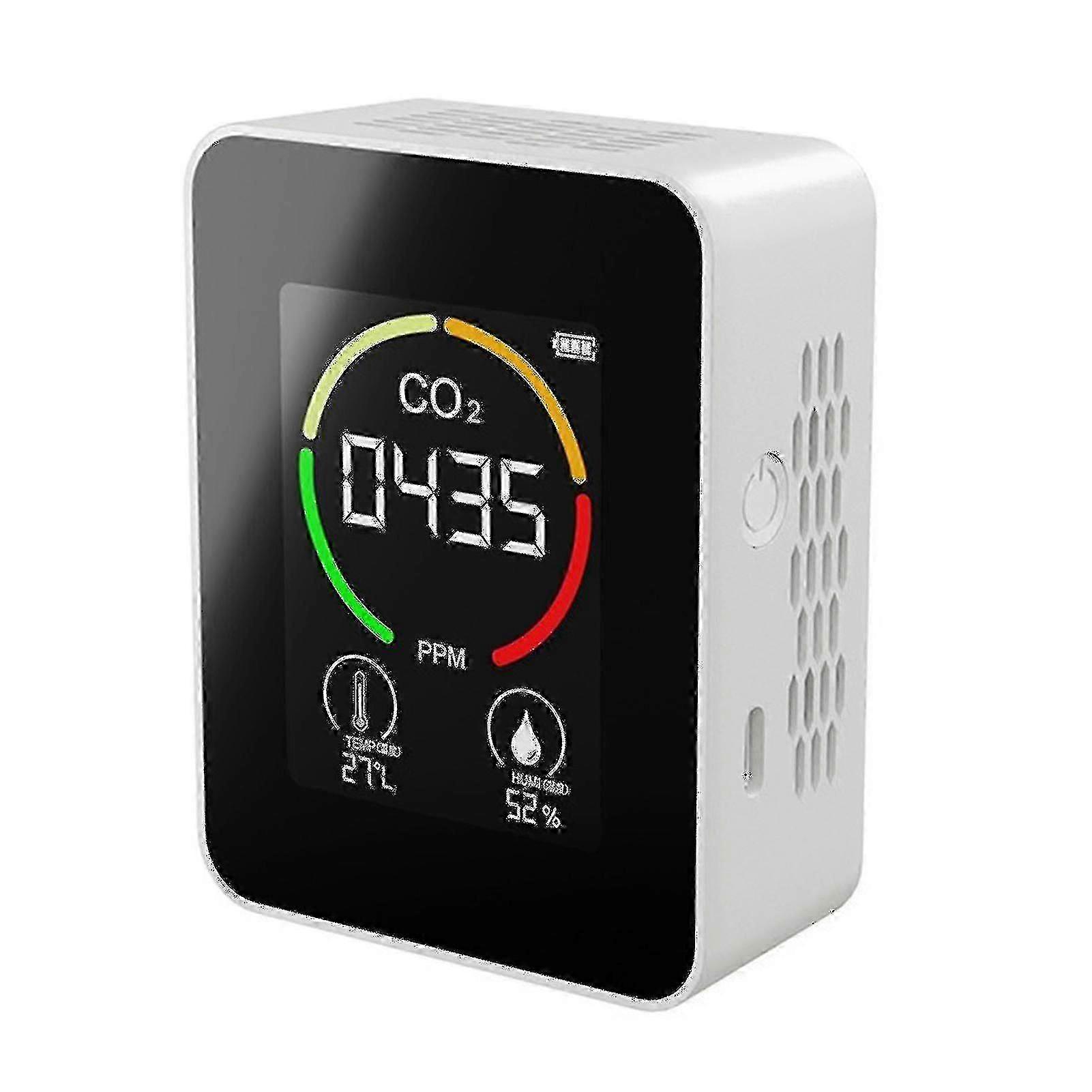 Jordbruks Växthus Co2-detektor White-yuyu Koldioxid Luftmonitor