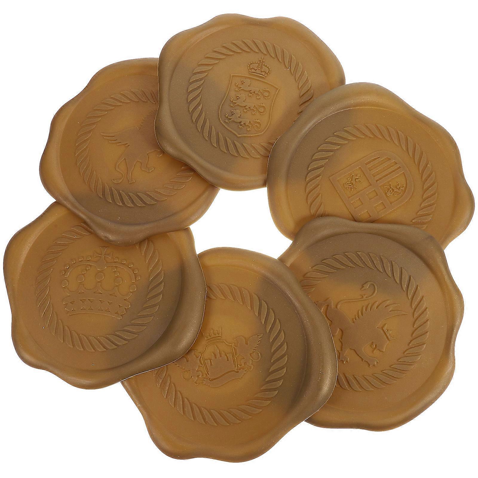 Cup Pads For Drinks Artificial Rubber Protect Desktop 6Pcs Decorative Coasters