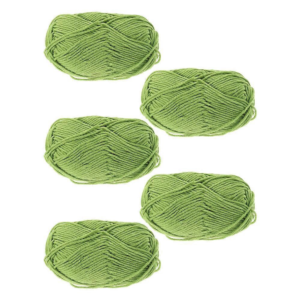 Handmade Knitting Yarn Cotton Cord Soft Texture For DIY Projects 5 Rolls
