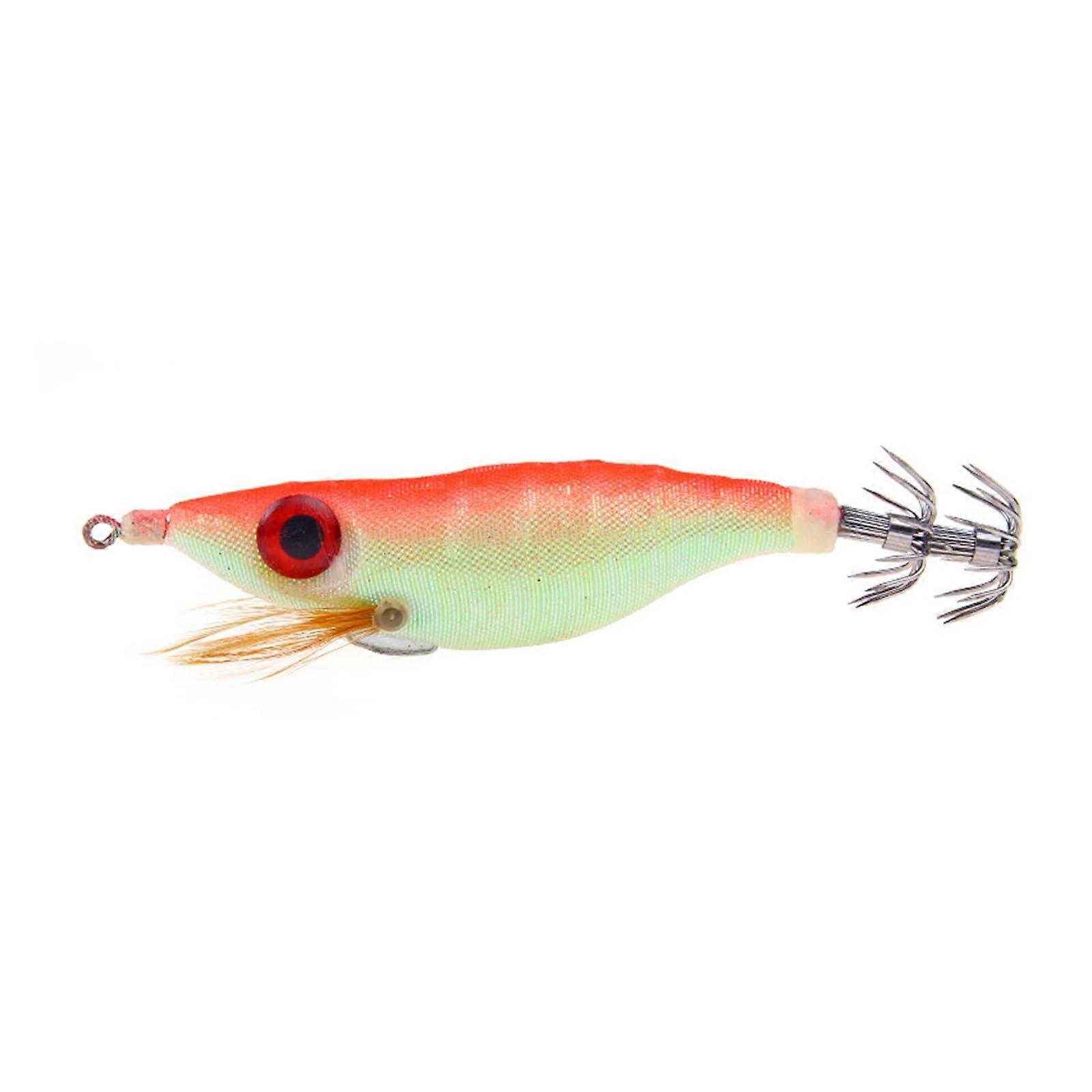 Floating Fishing Lure, Squid Jigging Lure, Artificial Wood Shrimp Lures, Octopus Bait, Size 3