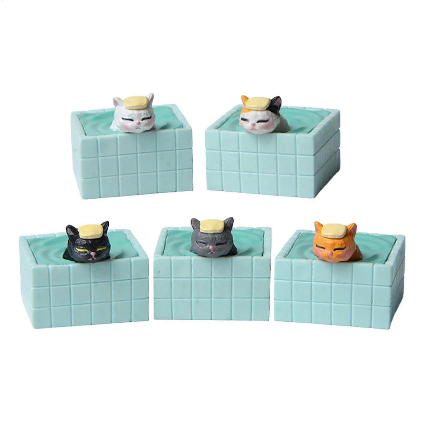 Cat Statue, Kitten Statue  Cute Bathtime Kitten Desktop Statue  1.3 x 1.2 Inch