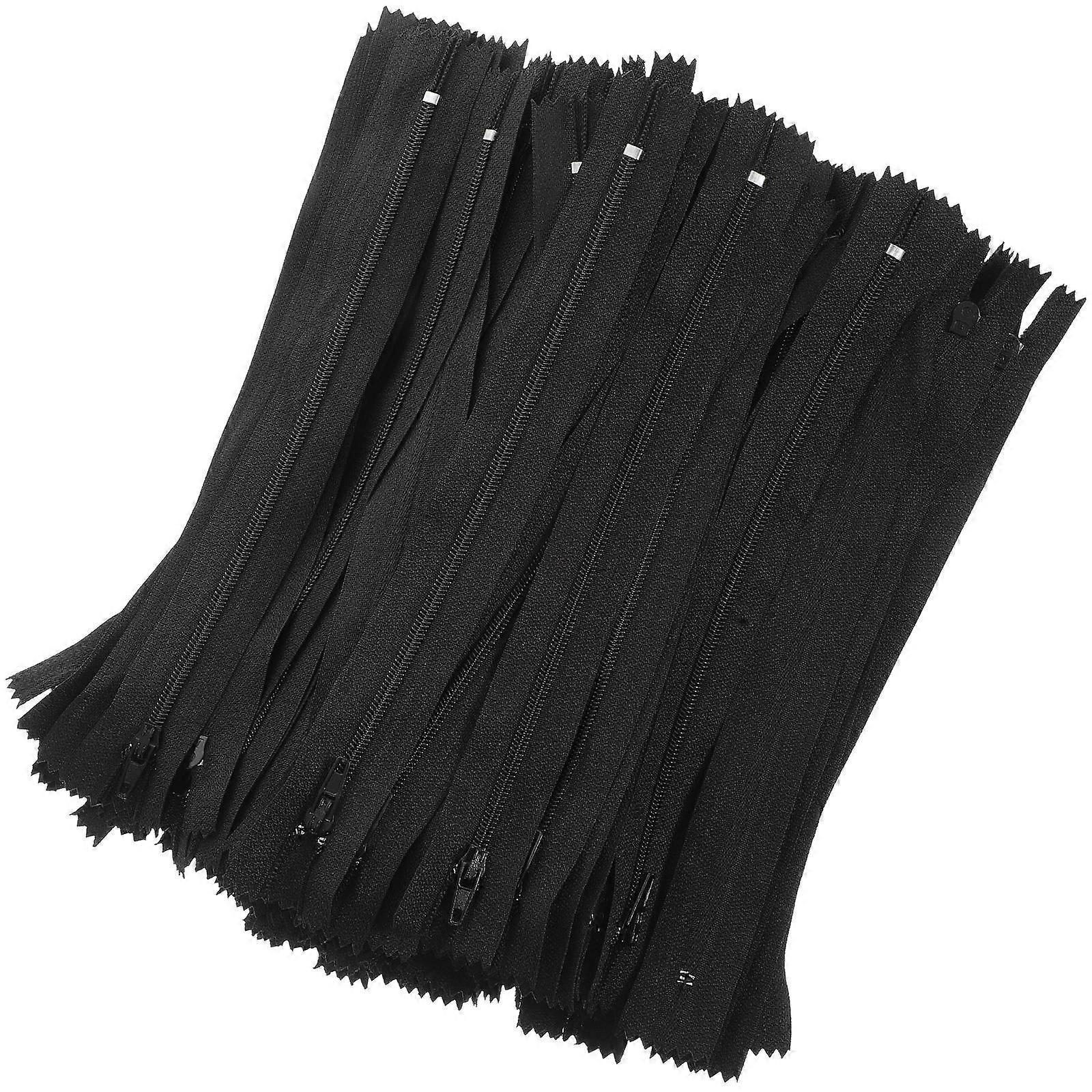 Tailor Nylon Zipper Sewing Supplies for Bags Clothing Crafts 20X2.8cm Smooth Pulling 100Set