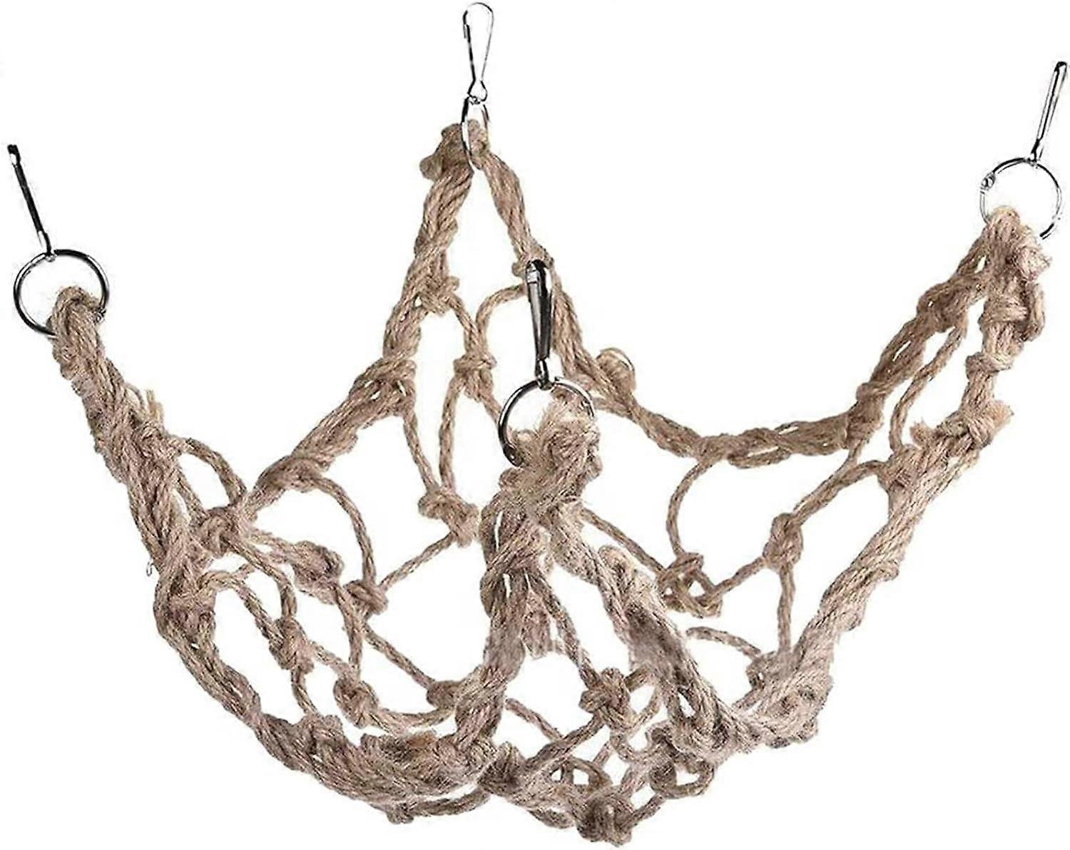 Climbing Webbing Pet Rope Ladder Net for Birds, Sisal Rope Hammock, Durable Climbing Line, Parrot Play Mesh Fence
