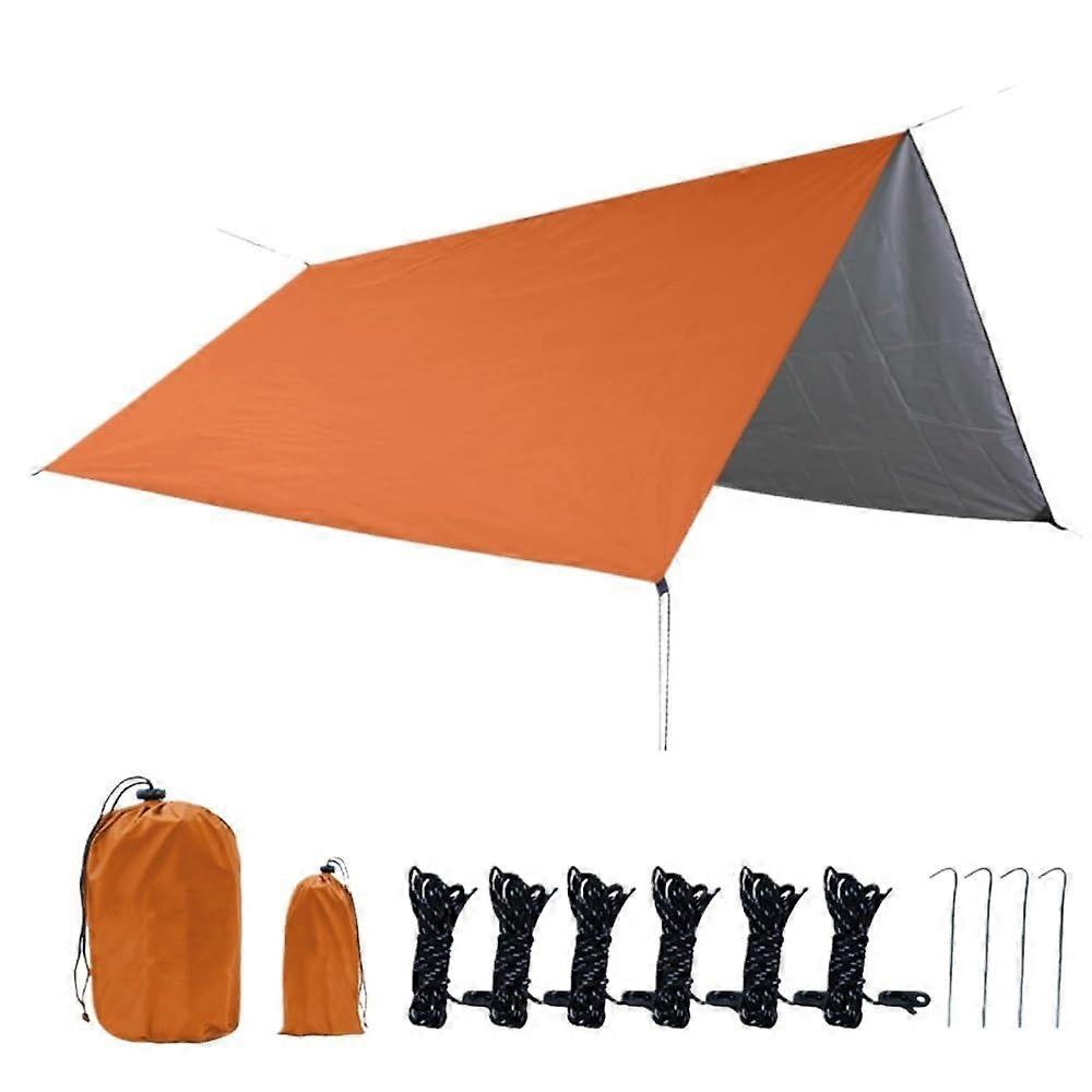 Garden Terrace Canopy for Pool Shade, Camping, and Patios - Waterproof Outdoor Sail Awning in Orange for Plants and Furniture