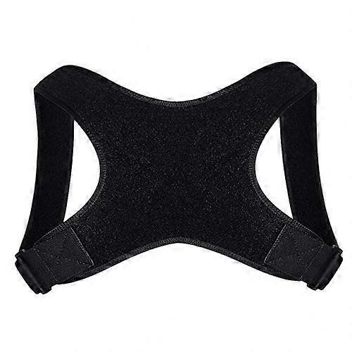 Back support posture corrector back orthosis adjustable support belt posture corrector corset back brace spine support (Black S)