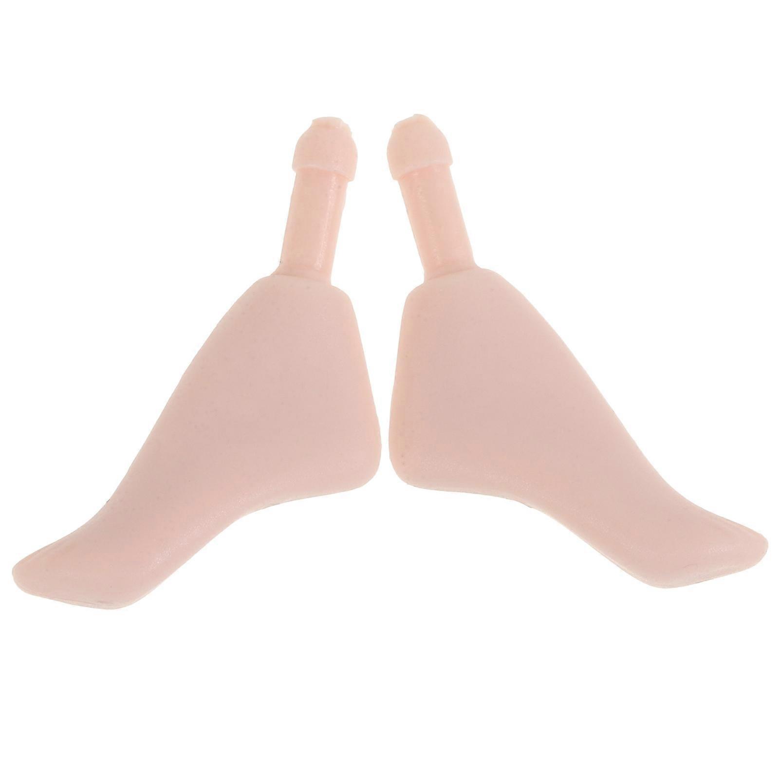 Doll Joints Tiny Toy Feet Model Replacement Part Pink 3.00X2.00X1.00CM Easy Installation 1 Pair
