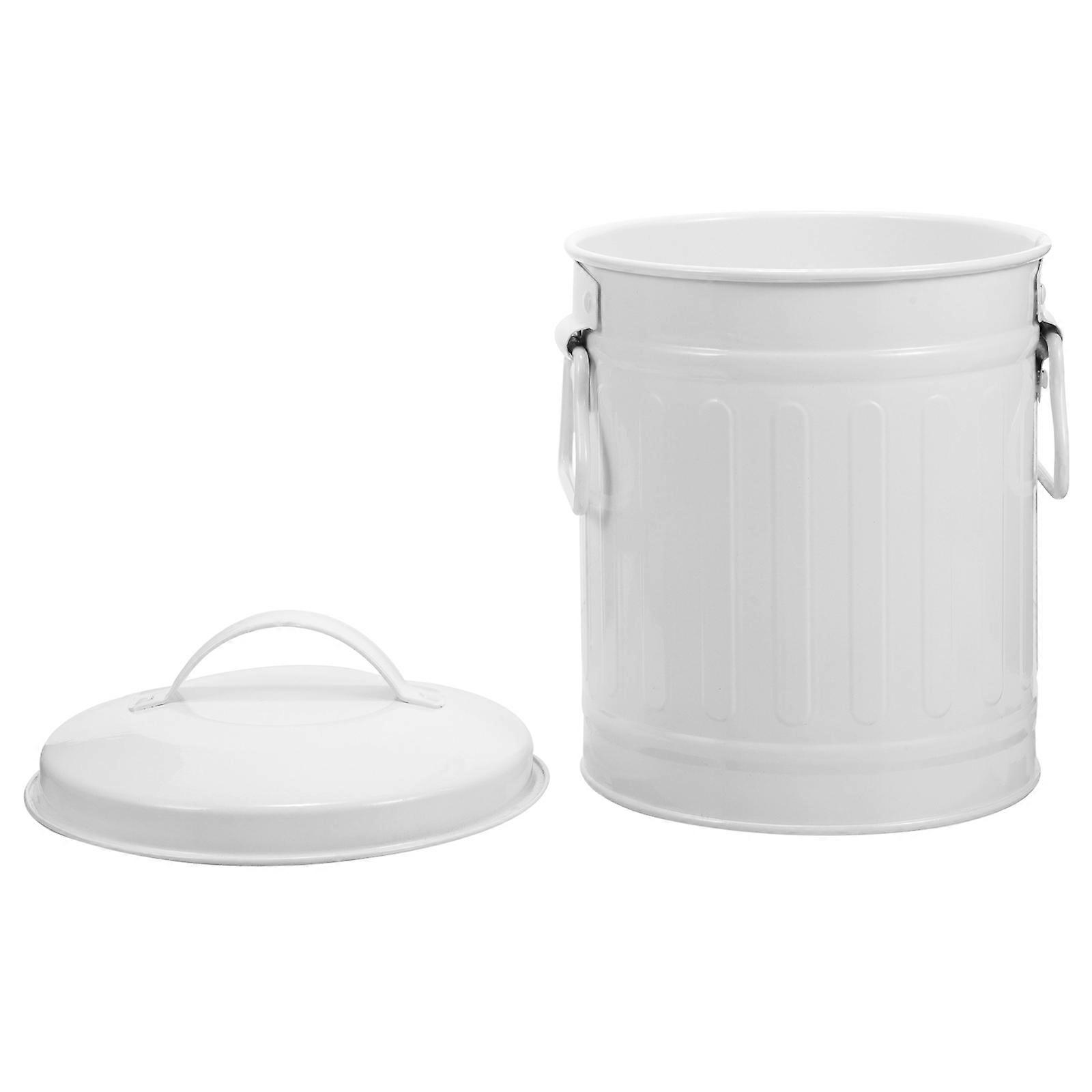 Compact Waste Bin with Lid – Versatile Desktop Trash Can for Home, Office, and Bedroom Use – Multi Purpose Garbage Container & Decorative Flowerpot
