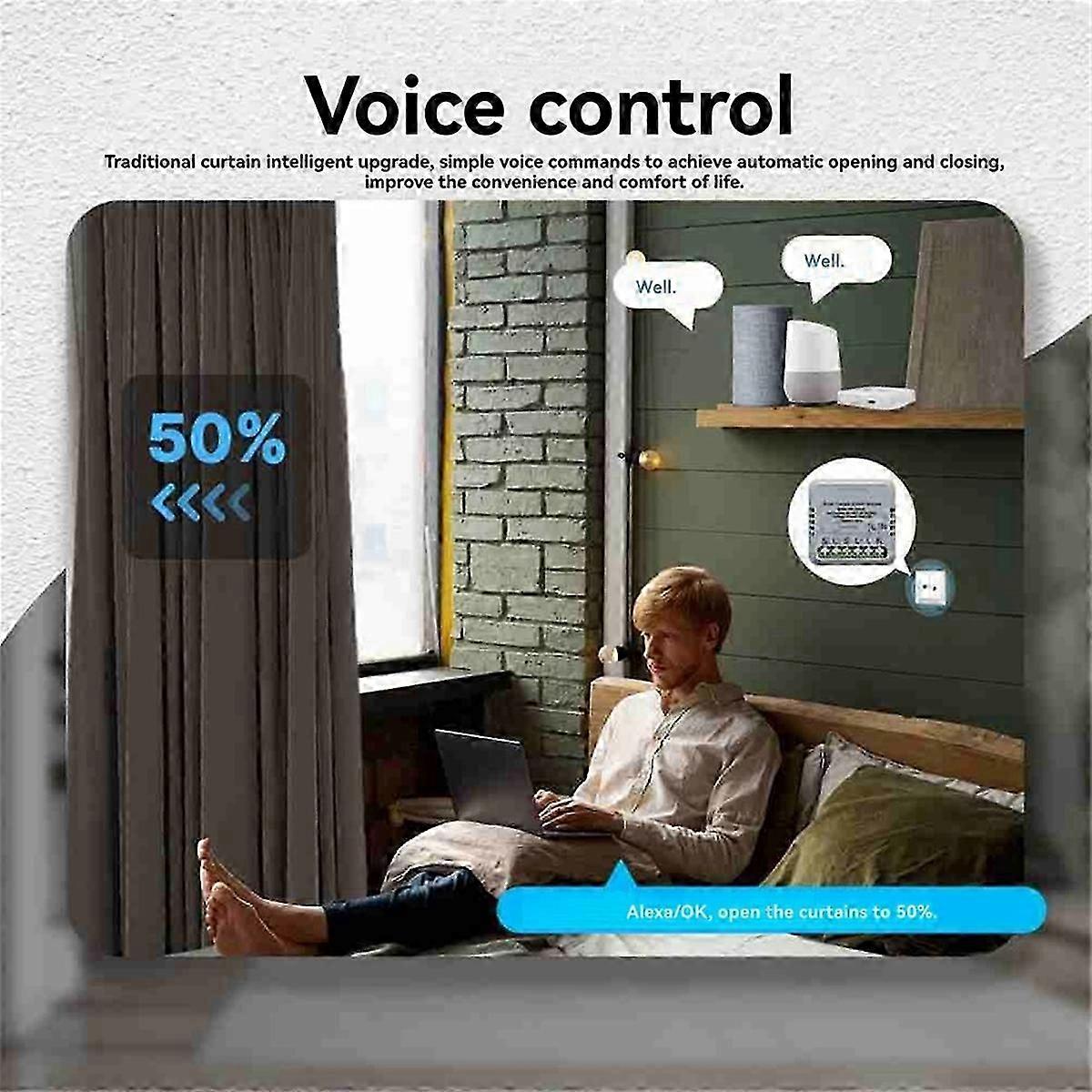 Tuya Zigbee Smart Curtain Switch Module Roller Blinds Motor Switch APP Remote Control Work with / H
