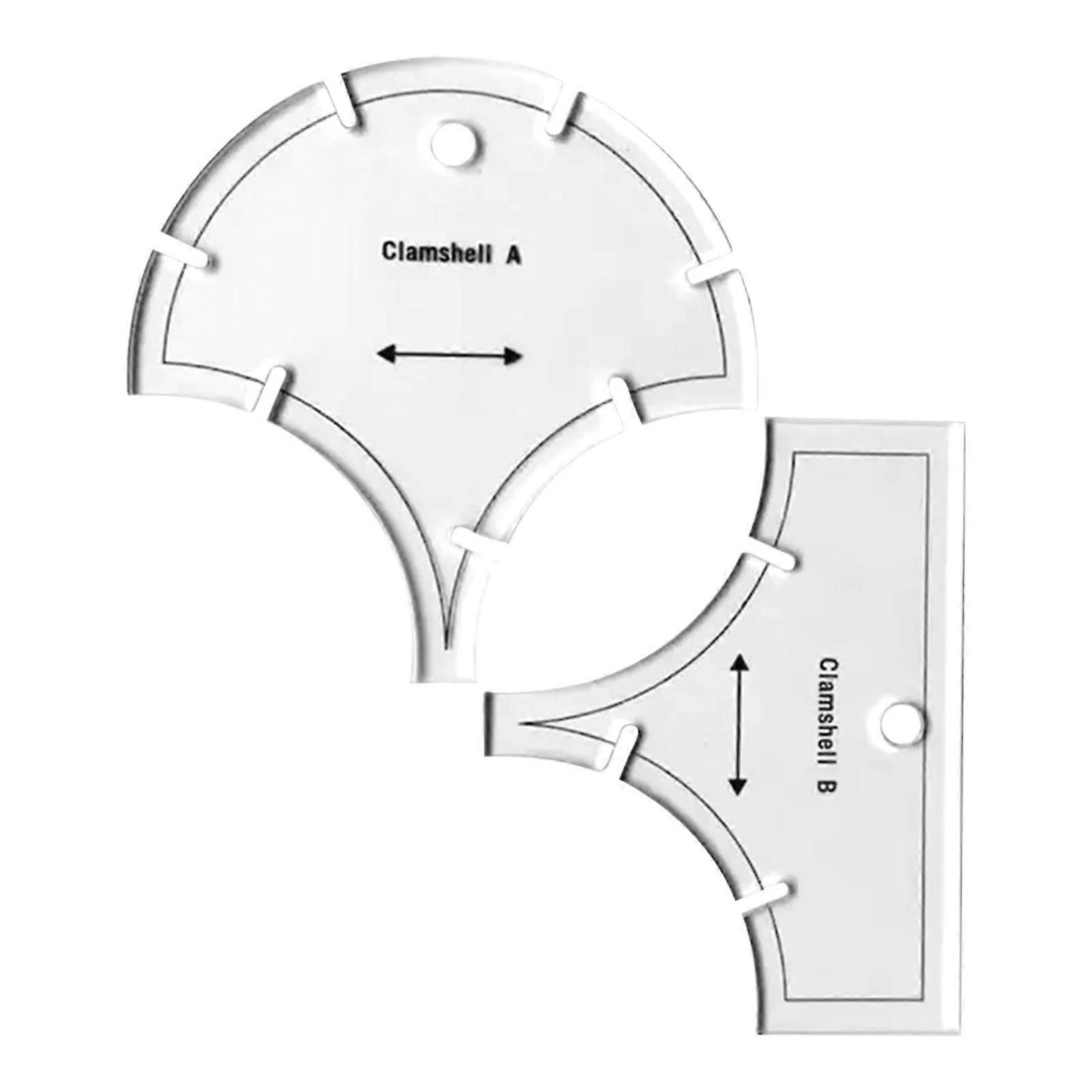 Acrylic Quilting Templates Set Reusable Multifunctional Curved Pattern Stencils for DIY Sewing Craft Projects