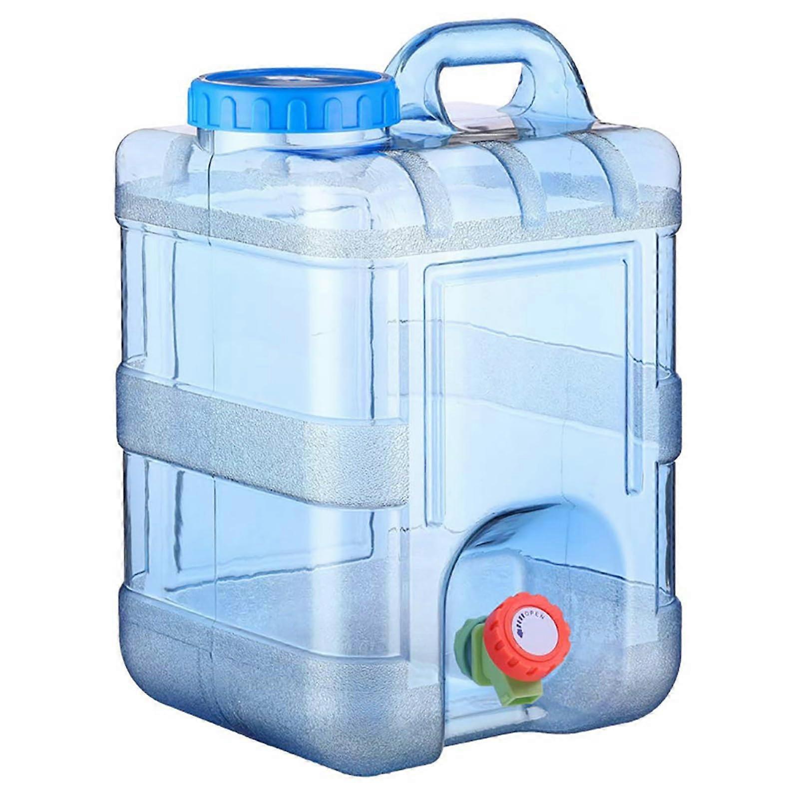 15L Water Canister with Tap, Handle, Screw Lid for Hiking, Camping, Picnic