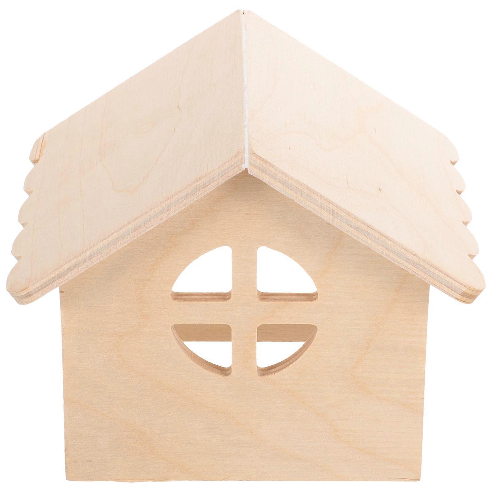 Wooden Hamster Hideaway Hut Small Pet Sleeping House, Breathable Shelter for Hamsters, Chinchillas, and Dwarf Pets, Indoor Rest and Play Space