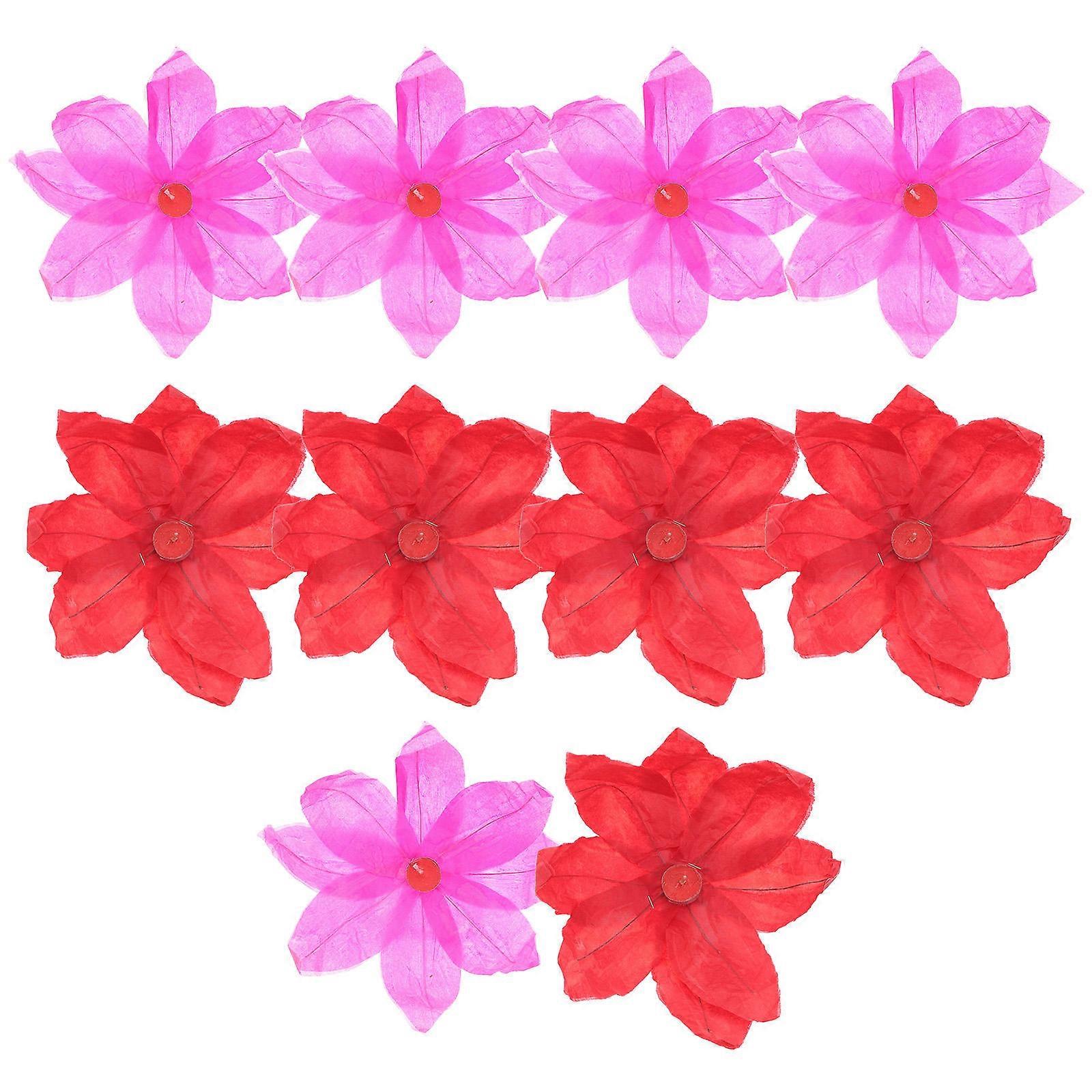 Assorted Color Lotus Shaped Floating 10Pcs for Decor