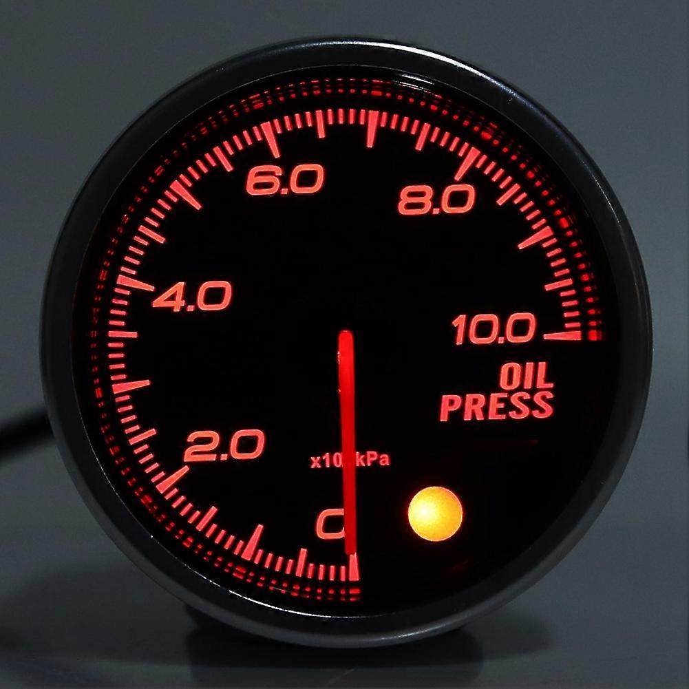 Universal 2in Auto Oil Press Pressure Gauge Meter Colorful Button 0-10 Bar