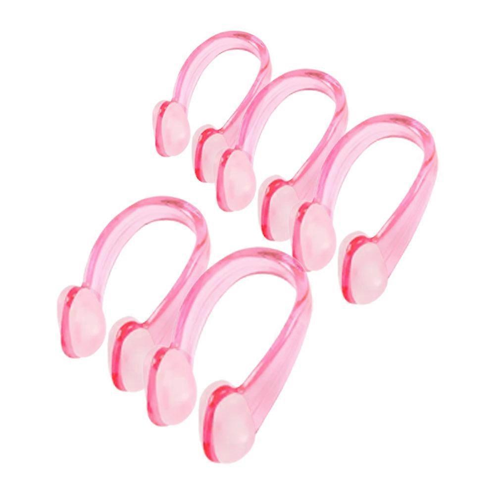 Swim Nose Clips Prevent Water Entry Nonskid Waterproof Pink 5Pack