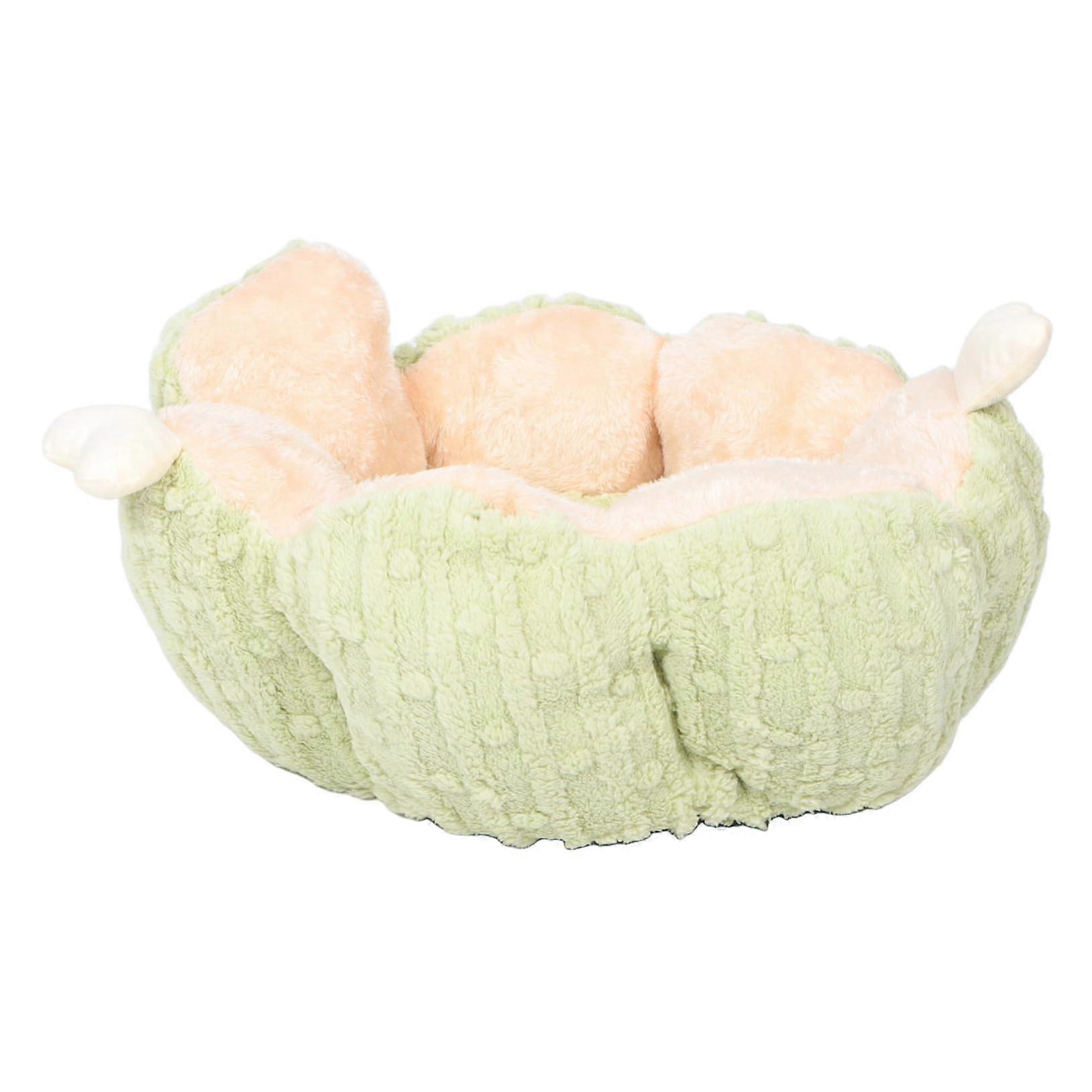 Cactus Cat Nest Small Dog Bed Washable Fluffy Cat Bed Light Green Fabric for Medium and Small Dogs