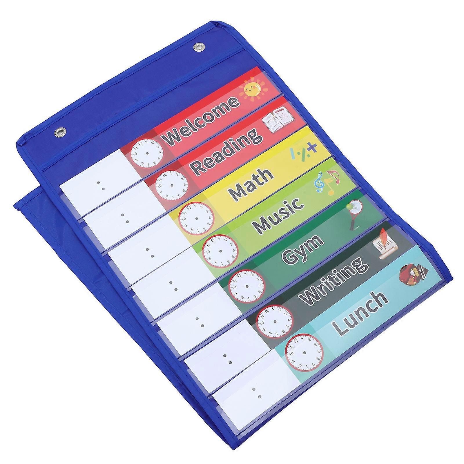 Class Schedule Calendar Hanging Bag Sleek Design For Home Organization Transparent Oxford Cloth Card Holder 1Set