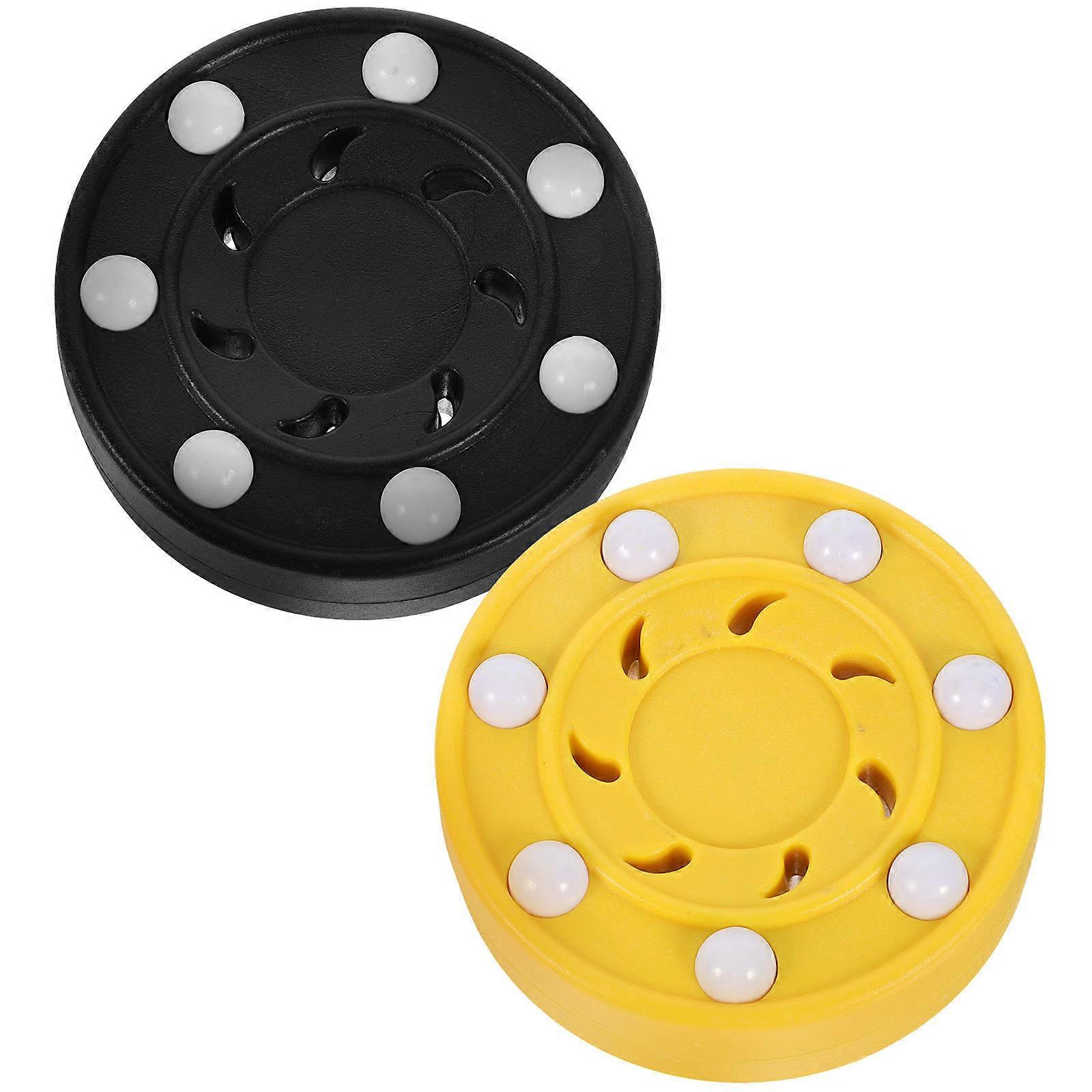 Professional Hockey Puck for Street Hockey Puck Outdoor Use with Smooth Surface Round Edges 2Set