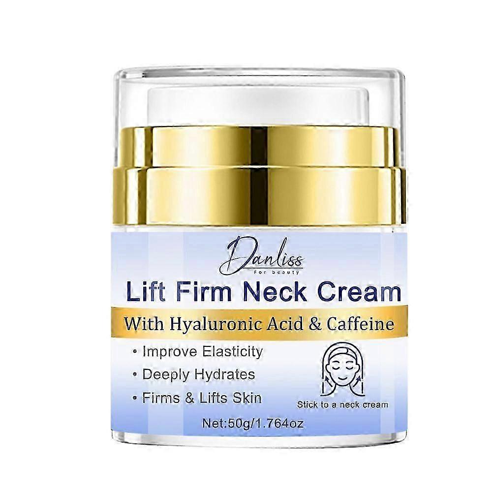 Neck Firming Cream, Hyaluronic Acid & Caffeine Neck Cream for Tighten & Lifts Skin, Anti-Wrinkle Cream for Neck & Face, Moisturizing & Hydrating, Impr