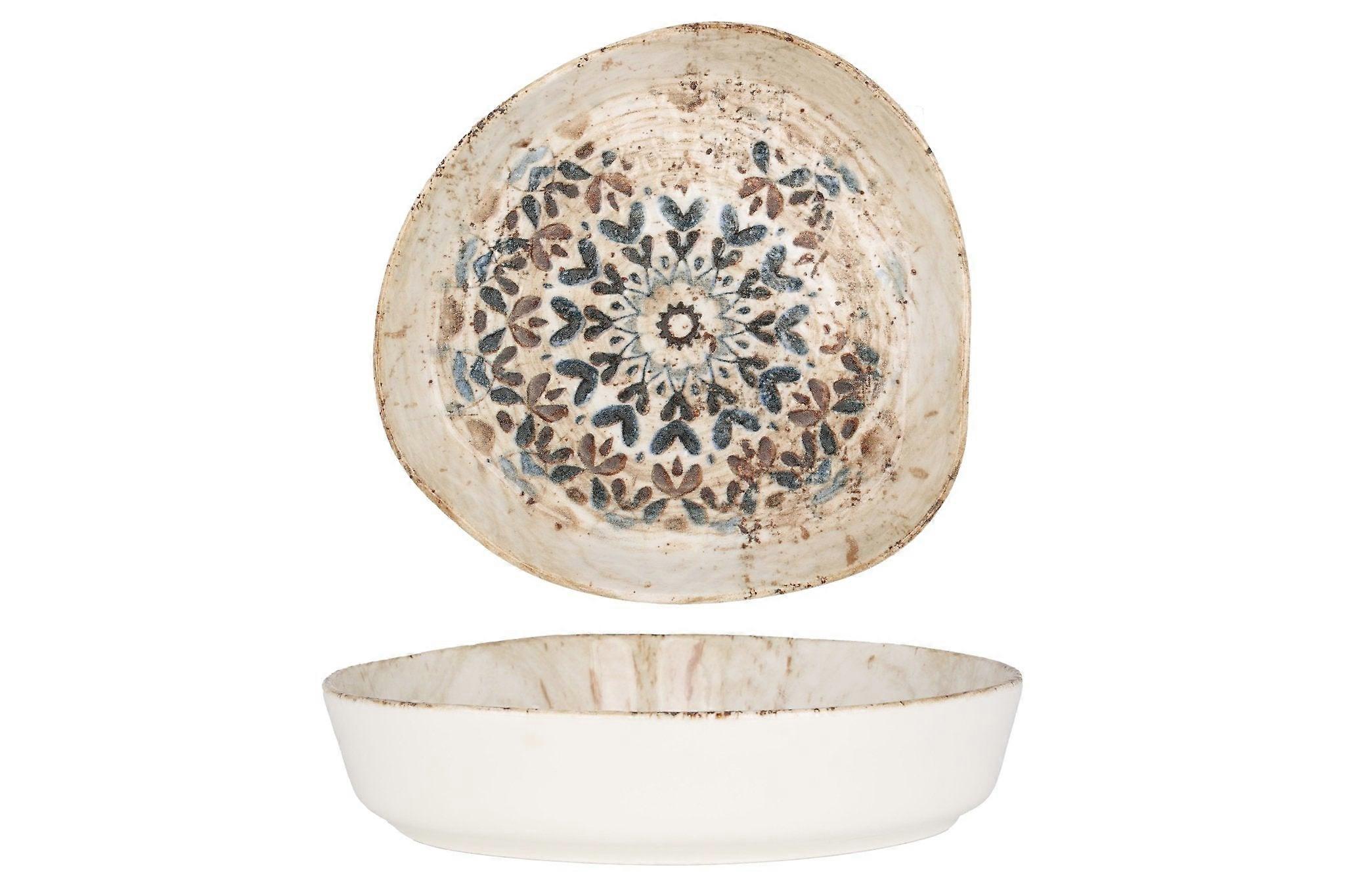 Rinart Deep Plate - Aztec - Porcelain - 21 cm (900cc) - set of 6